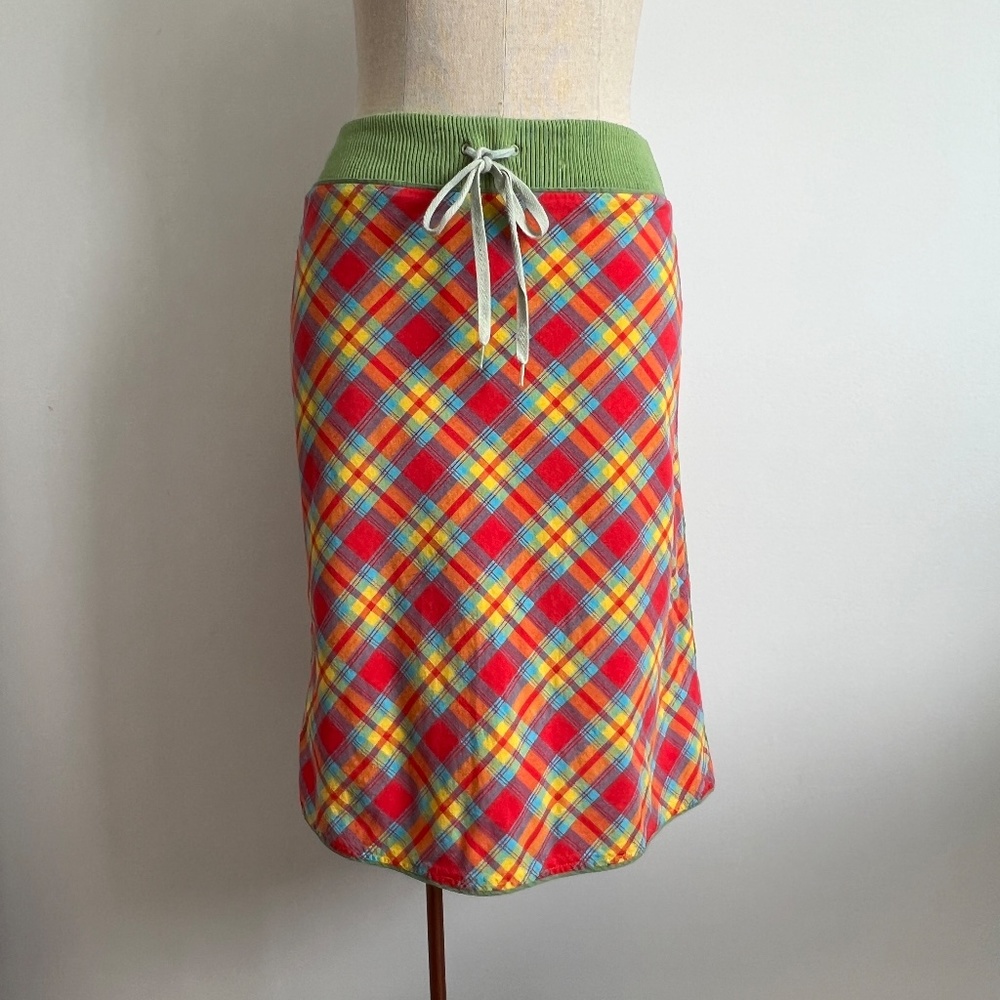 Dex - Colorful Chekered Midi Skirt